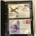 Album collection of RAF signed first day covers, many limited editions. Names include Neville