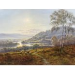 Large framed oil painting on canvas, September Morning signed Coulson of a country scene with