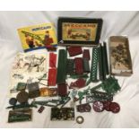 Meccano collection, accessory outfit, 2A box, instruction booklets, Meccano screws tins, playworn