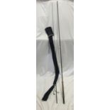 Hardy graphite Deluxe 718 fly fishing rod, 10.5 oz,320cm two piece with cloth bag.Condition