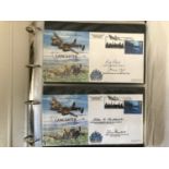 Album of first day covers RAF people and places double signed limited edition covers, two signed
