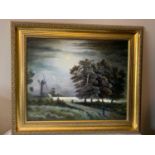 Bruce Kendall oil on board of a Moonlight scene. 44cms x 55cms.Condition ReportGood condition.