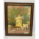 A framed Sunlight soup advertising print "The Family Wash". 53cms x 63cms.Condition ReportPrint