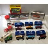 Diecast vehicles collection Dinky MGB Gt, Triumph Stag and Austin Healey. Corgi Fina Cameo