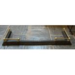 A 19thC brass and iron fire kerb. Interior measurements 104 w x 23cms d.Condition ReportGood