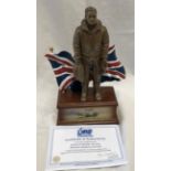 Bradford Exchange Battle of Britain The Few Bronzed Airman Sculpture Ltd Edition 589 of 4999 with
