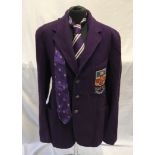 University of London County Cricket Club blazer and two silk ties, Maker Jack Hobbs Ltd London.