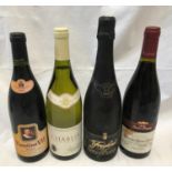Four bottles of wine, Faustino VII Rioja 75cl Chablis Vintage 2000 75cl, Freixenet Cava 75cl and