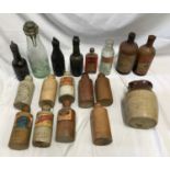 A collection of beer bottles, Newcastle and Sunderland, Poison, Cod Liver Oil, Witch Hazel and