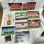 Esso football team posters. 9 assorted team including England World Cup Squad 1970 with facsimile