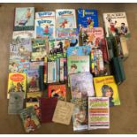 Selection of girls annuals and fiction books. Bunty, Judy, Blackies, Girls Own, assorted fiction,