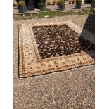 A large Persian floral patterned wool rug. 274 x 361cms.Condition ReportFading to colour, overall