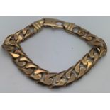 A 9ct yellow gold chain bracelet. 20.5cms l. 41.7gms.Condition ReportGood condition.