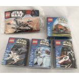 A quantity of Lego Star Wars mini building sets. Models: 4484, 4486, 4487, 4491 and 7668.Condition