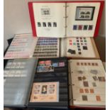 Five various British stamp albums.