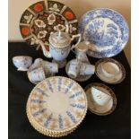 Ceramics to include Duchess china coffee service, early 19thC tea bowls and saucers, 6 Worcester