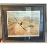 A large framed and signed Gerald Coulson Ltd Edition print 214/650 Harvest 1940. Print size 56cms