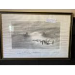 "Early Training Runs" print signed by the artist and R.A.F. pilots including 3 who were on the