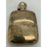 All silver hip flask B'ham 1930 by F Burton Crosbee 11.5cm high 147.3gms.Condition ReportSurface