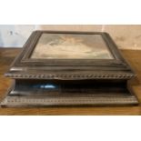 Fine quality silver cigar box London 1899 Alfred Clark with scantily lady amid putti total 1320