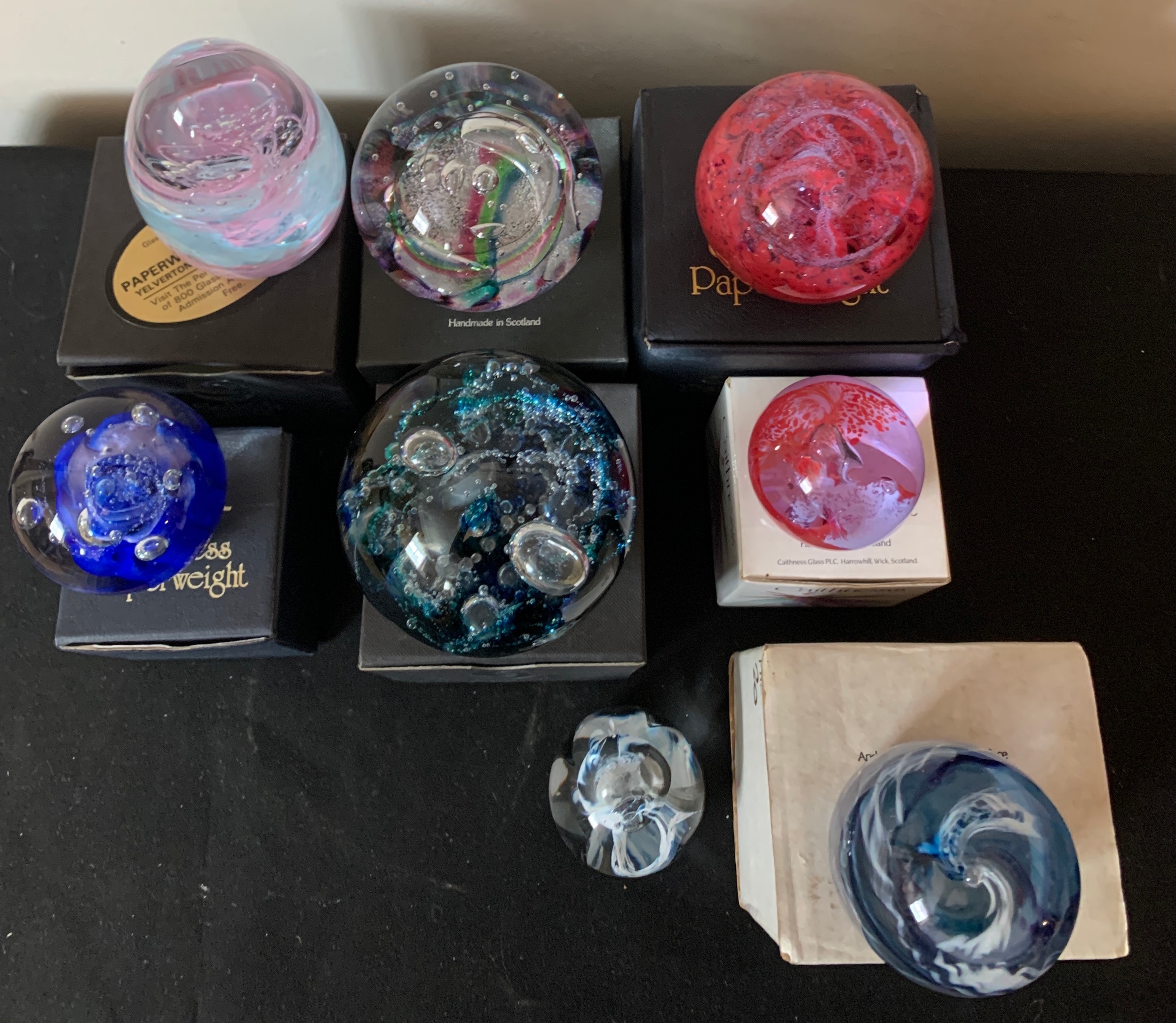 Eight glass paperweights including Selkirk, Caithness and Sanders & Wallace.Condition ReportAll good - Image 2 of 3