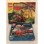 A Lego Dino 5886 and Harry Potter Train 4758.Condition ReportPlay worn. Used and repacked loose.
