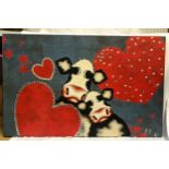 Caroline Shotton Ltd Edition "Falling in Love With Moo" 64/195. Lithograph giclee on canvas, circa