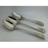 A pair of Georgian silver teaspoons, London 1804, maker Peter, Ann and William Bateman and a