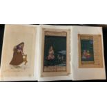 Three Indian bookplates in paper mounts 28 x 17.5cms.Condition ReportGood condition.
