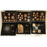 Three boxed Royal Mint Proof Coin collections to include 2008, 2009 with Kew Garden 50 pence and