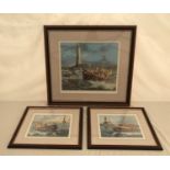 Three lifeboat signed prints by P. Weeks including "Passing Longships" 219/400 35cms x 39cms, "