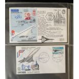 A collection of over 100 Concorde covers, postcards, air letters. A few signed, many first flight.
