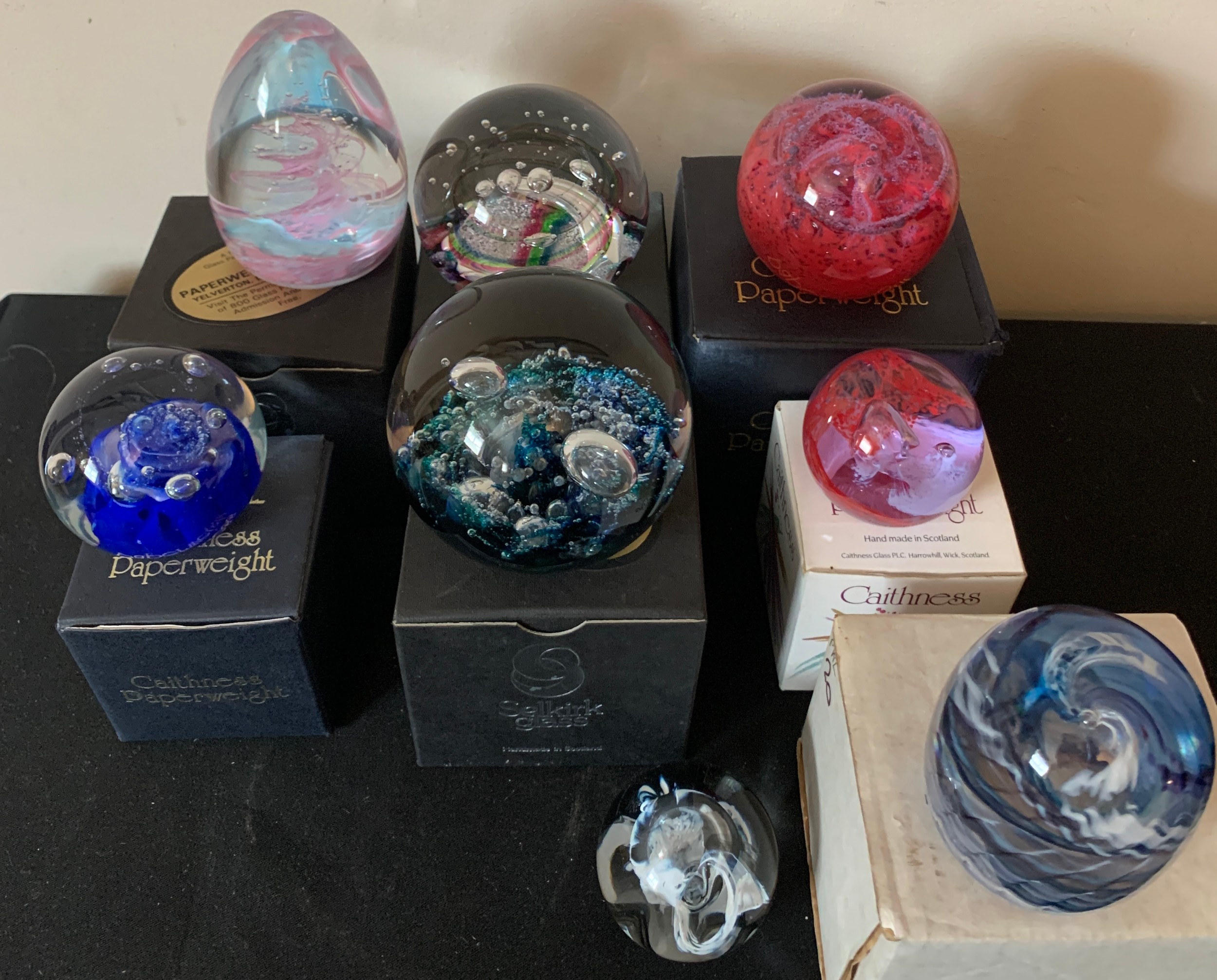 Eight glass paperweights including Selkirk, Caithness and Sanders & Wallace.Condition ReportAll good - Image 3 of 3