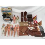 A selection of children's toys to include palitoy action man, marx apache, Triang Motor Roar with