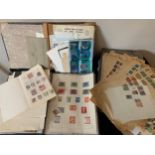 A vast accumulation of early 20thC mainly German and Austrian stamps on old printed album pages