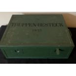 A German field surgeons metal kit box " Truppen Besteck 1935" to the lid.Condition ReportSome