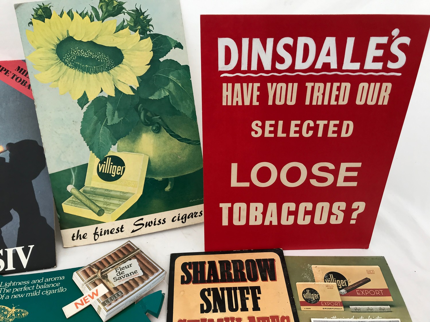 A collection of tobacconist shop advertising cards and stickers, cards including Edmond, Exclusiv, - Image 3 of 5