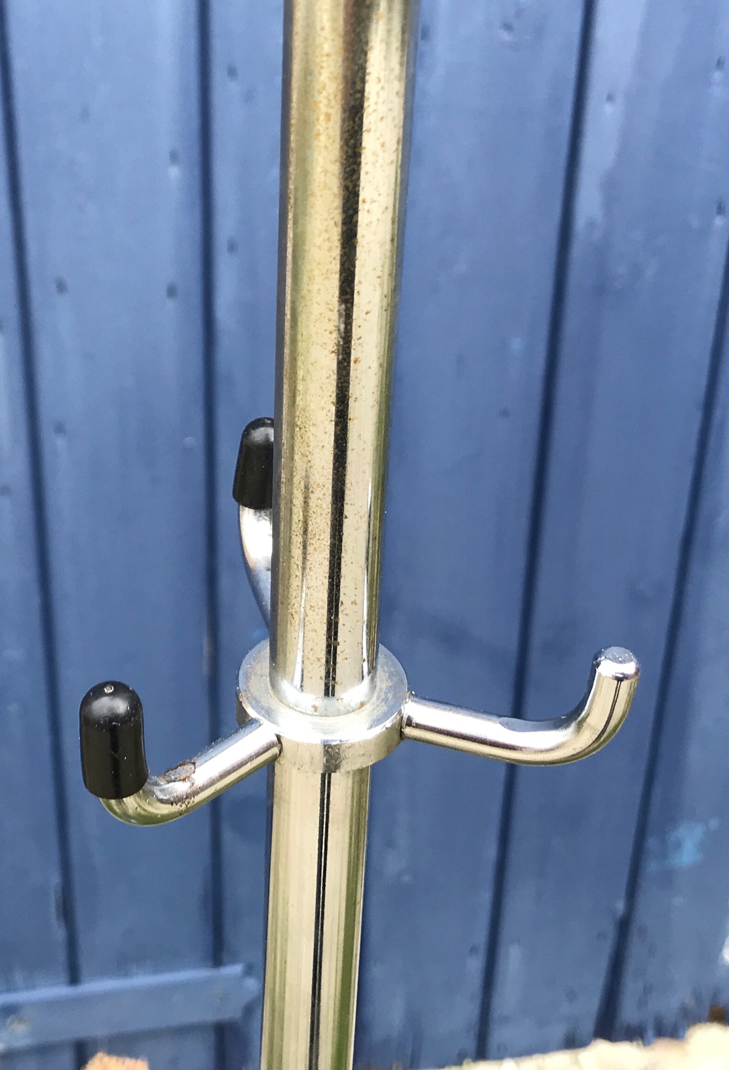 A 1950's chrome Sputnik coat stand. 160 h x 33cms base width.Condition ReportCentral umbrella holder - Image 3 of 4