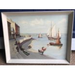 A framed oilograph on board by J. Corke of North Devon Estuary 1965. 32 x 43cms.Condition ReportVery