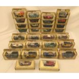 Matchbox Models of Yesteryear, 30 assorted diecast models of classic cars and commercial vehicles.