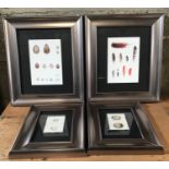 Four framed bird eggs prints, a pair signed Jennifer A Bell numbers JAB052 and JAB053.Condition