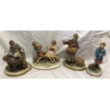 A collection of Capodimonte figurines by B Meili, Street Seller Matches 24cms h, Street Seller