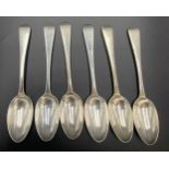 Set of six London silver teaspoons by Samuel Hayne & Dudley Cater 1845. 126 gms.Condition ReportGood
