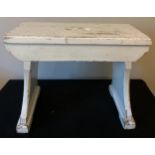 A painted pine stool. 46 x 22 x 35cms h.Condition ReportWorn condition.