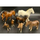 Beswick to include 5 horses and 2 donkeys.Condition ReportTwo largest horses with repairs to leg,