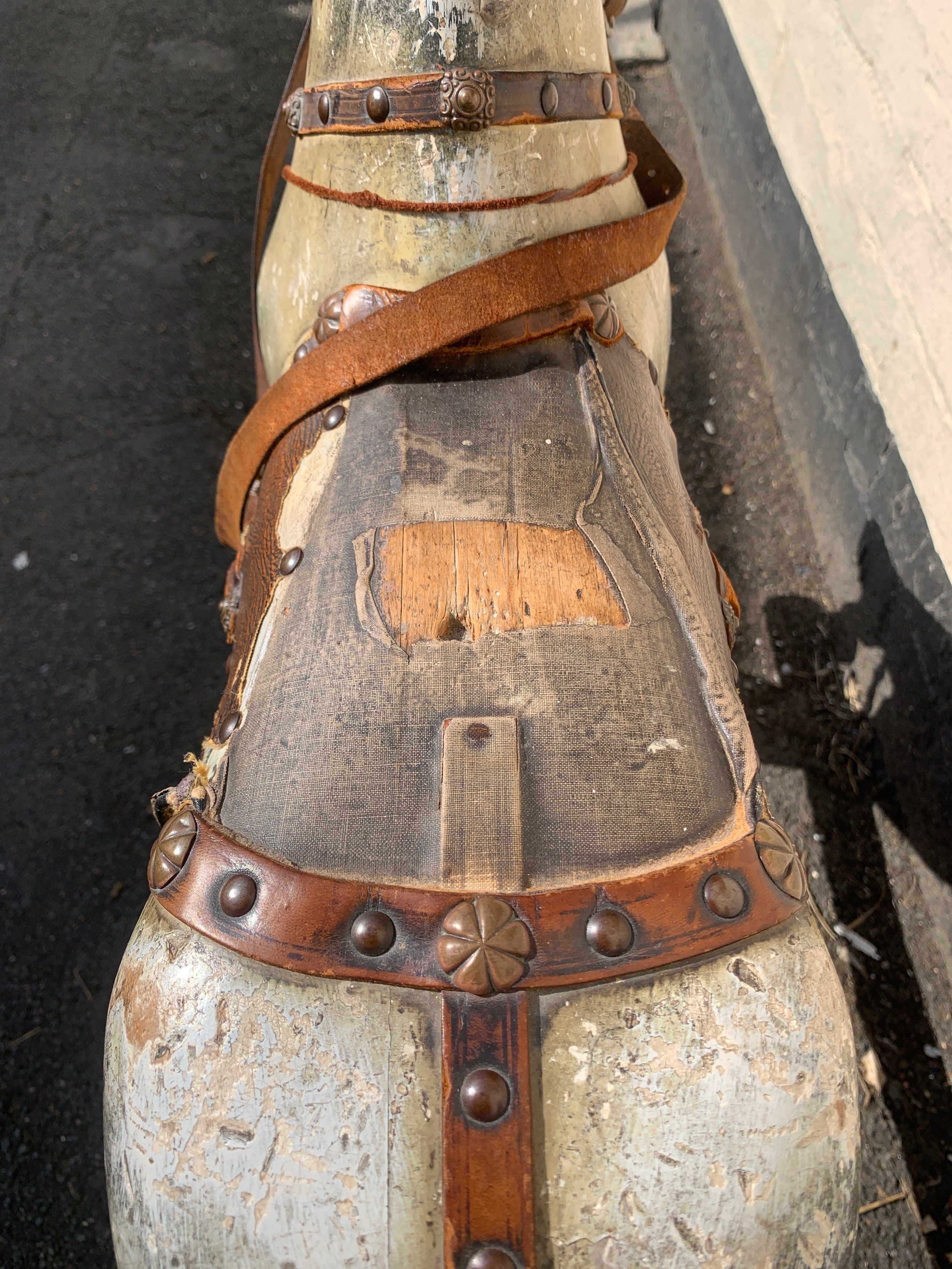 Edwardian wooden rocking horse, BCL Rambler Liverpool label to base. - Image 3 of 12