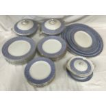 A Solian Ware "Basket" 44 piece dinner service to include: 2 x tureens 29cms, 12 x dinner plates