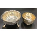 Two London silver bowls including one 9cms diameter 1934 by C E and another of good quality 1891