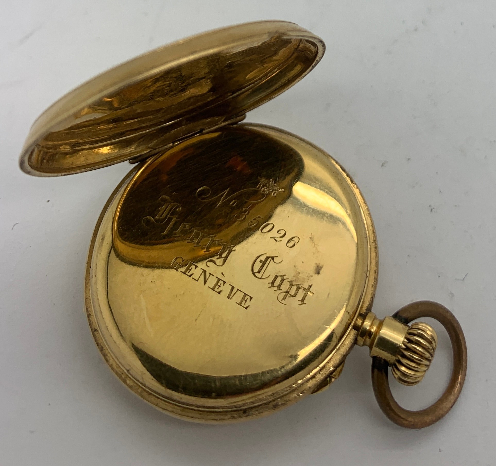 Ladies pocket watch by Henry Capt Geneve. case diameter approx. 33mms. weight 31.3gms - Image 3 of 4