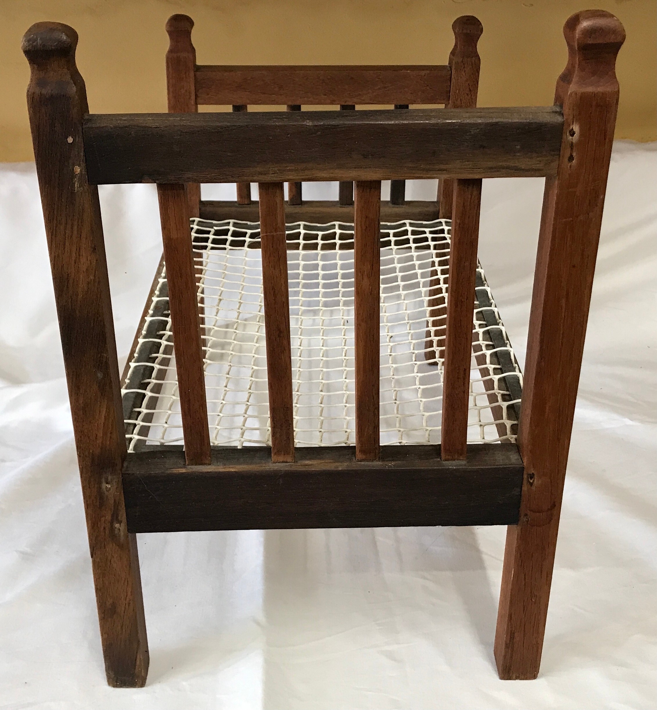 An oak framed dolls bed 50cms L x 32cms w.Condition ReportFairly good condition, no issues. - Image 2 of 4